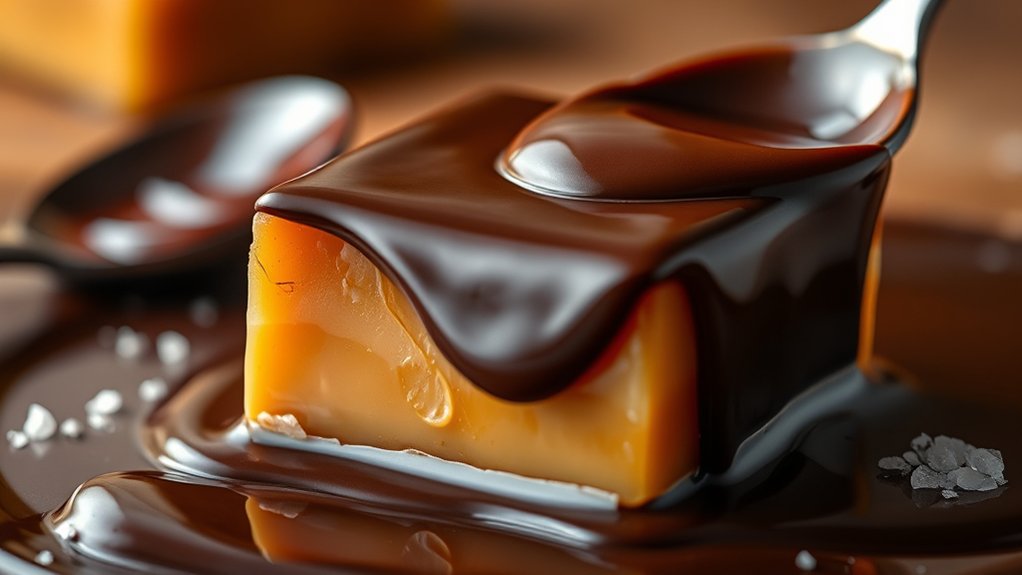 add melted chocolate evenly