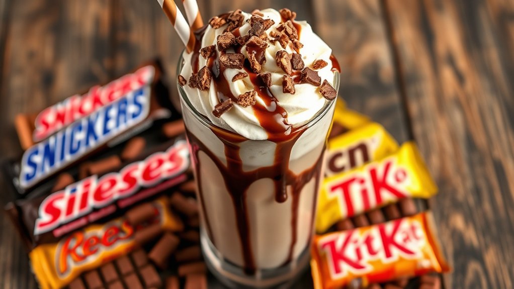 candy enhanced milkshake flavors