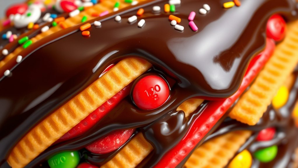 colorful layered candy treats