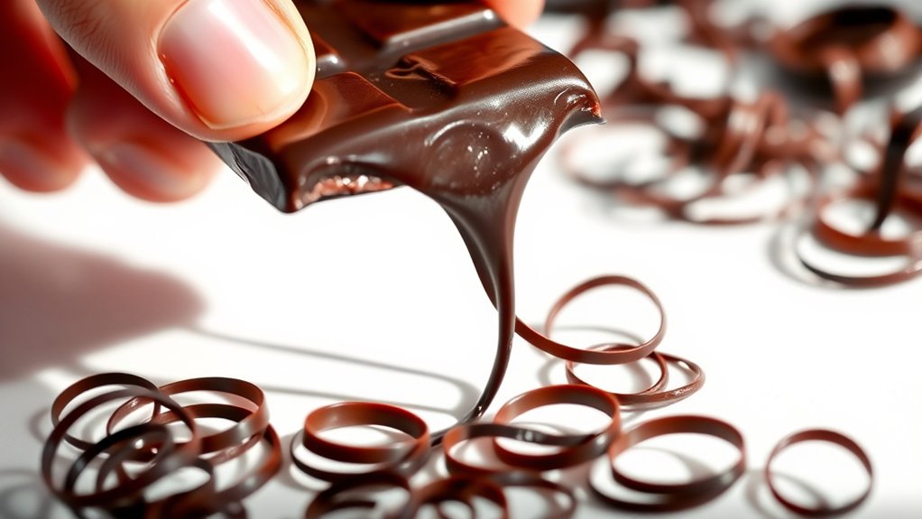 creating elegant chocolate curls