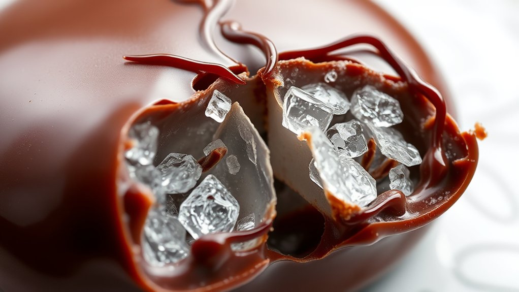 freezing alters chocolate texture