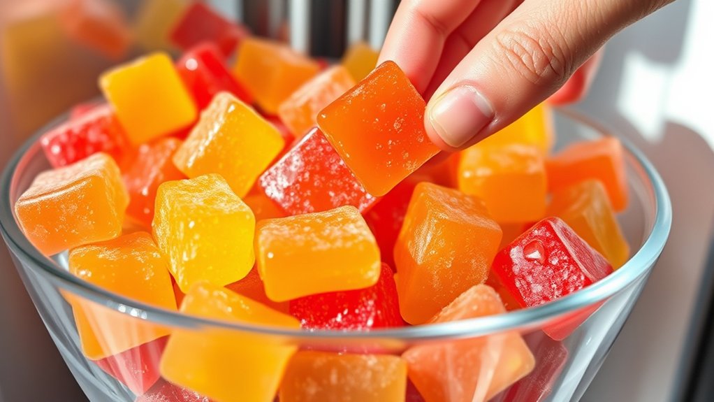 freezing makes gummies brittle