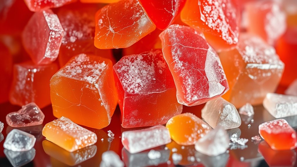 frosted gummy texture change
