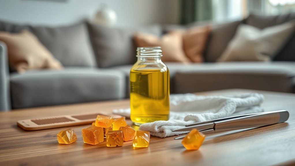gather household gummy removal supplies
