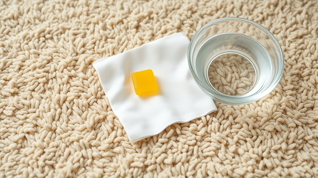 gentle blotting and rinsing