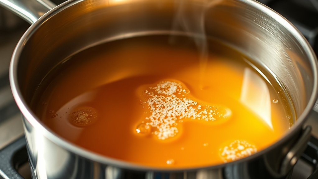 heat sugar to 310 f