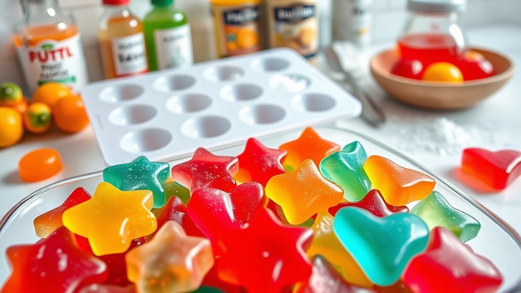homemade colorful gummy treats