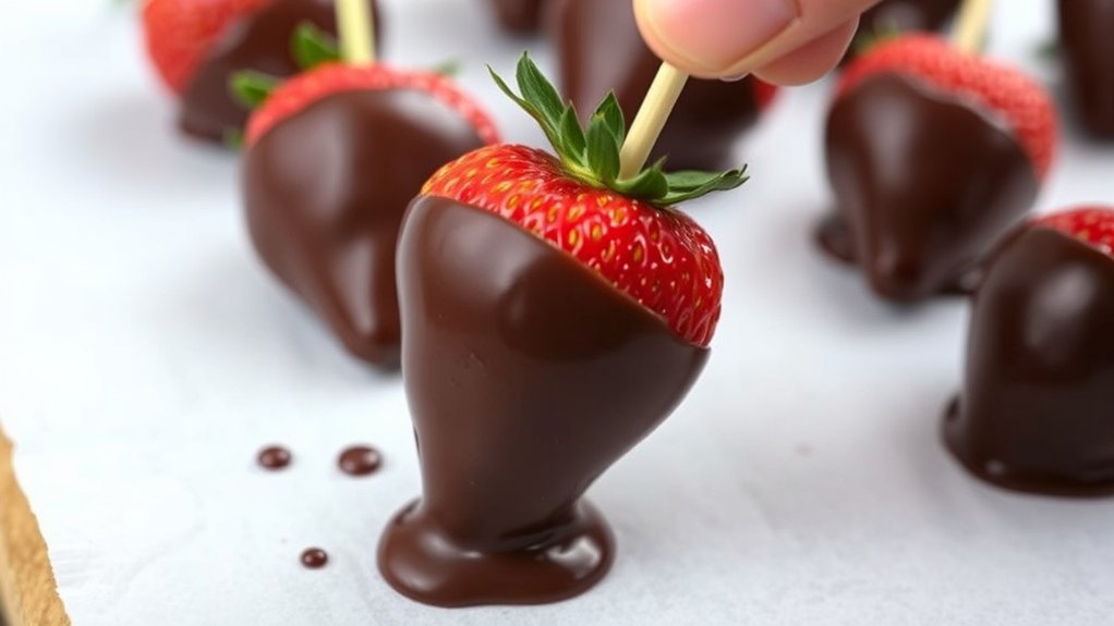 neat strawberry dipping tips