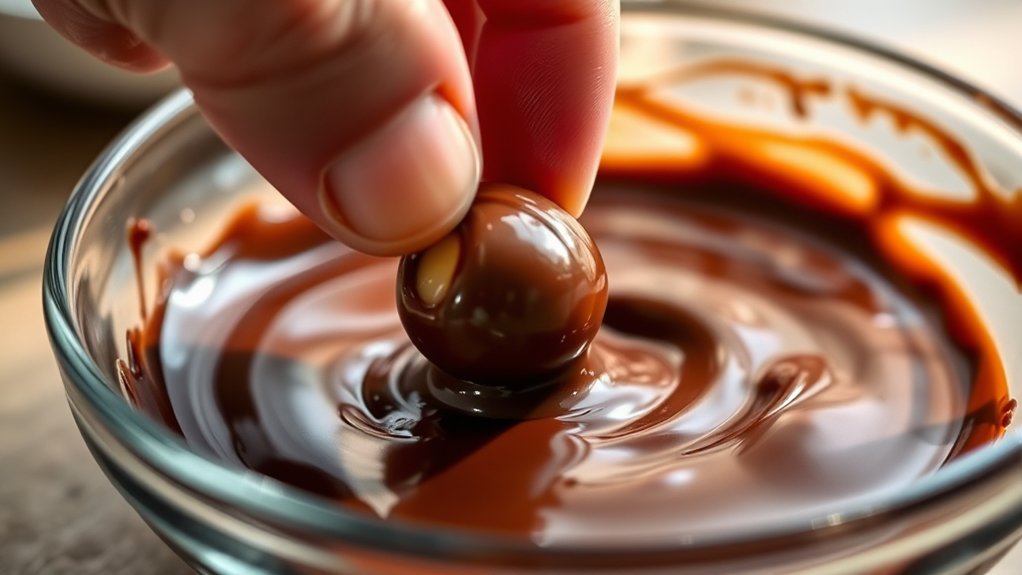 prepare candies for coating