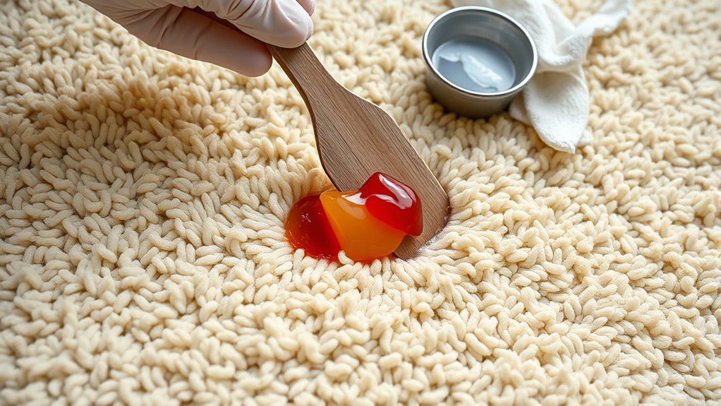 remove gummy candy from carpet