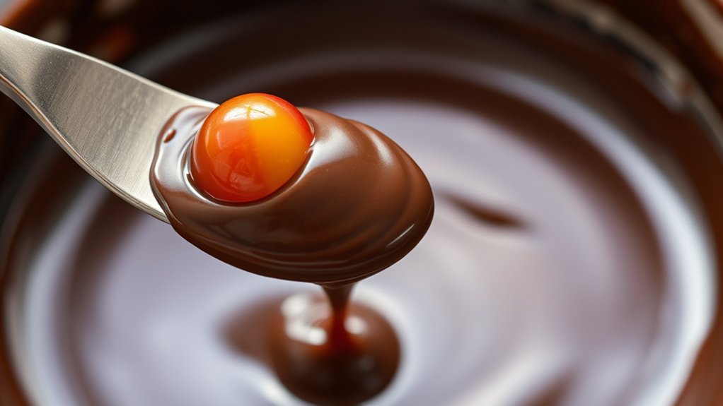smooth careful dipping technique