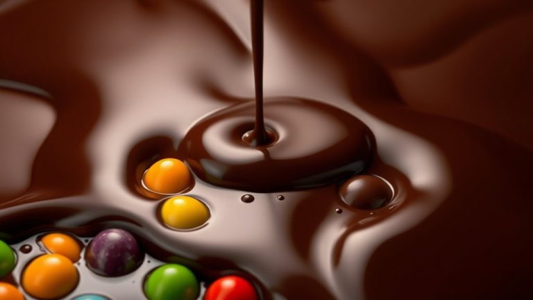 smooth glossy chocolate coating