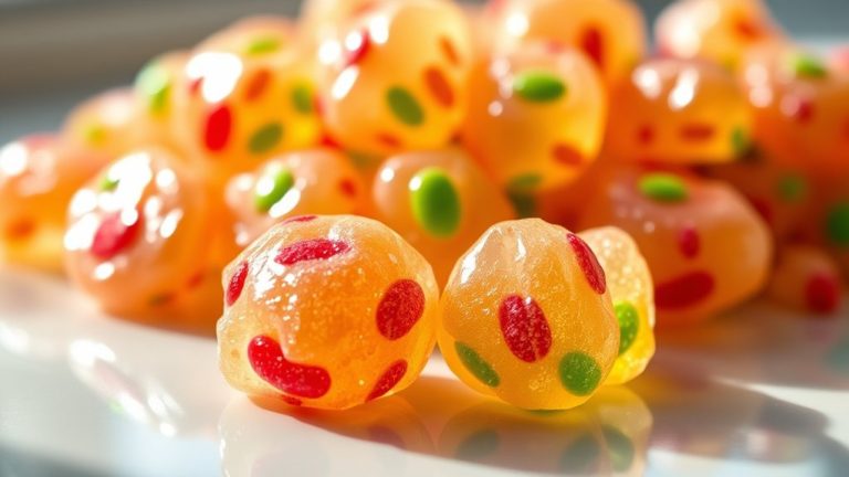 sweet colorful gummy clusters