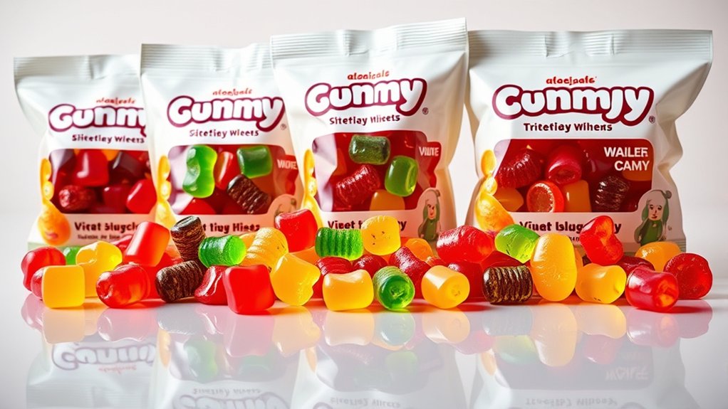 vibrant varied gummy flavors